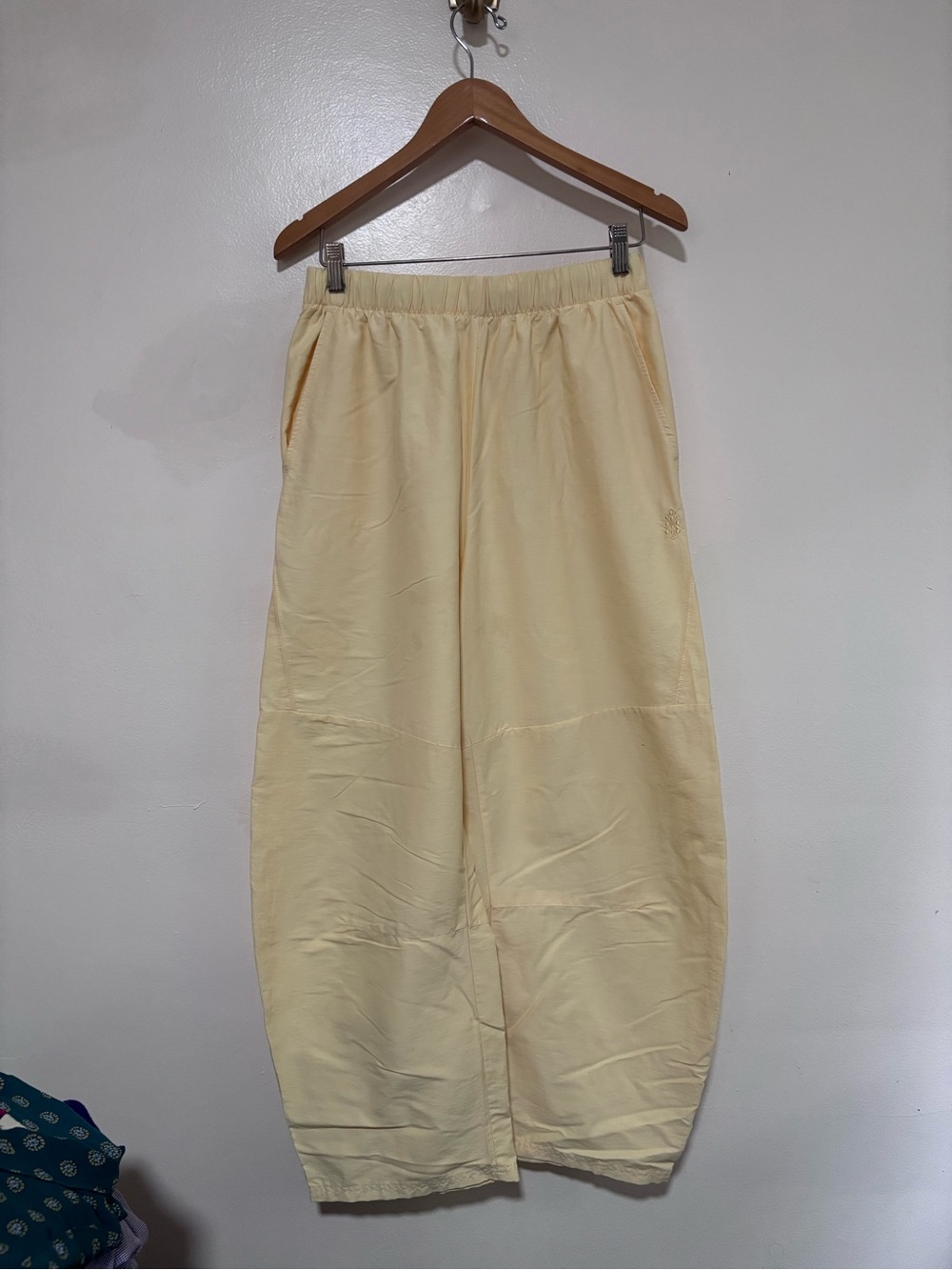 Free People Yellow Game Day Barrel Pants Lightweight Slight defect size S